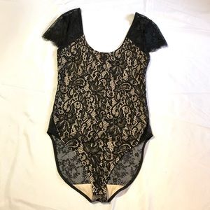 Express Lace Bodysuit Black